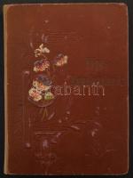 96 db RÉGI város és motívum képeslap javított szecessziós albumba rendezve, közte néhány fotó és litho művészlap / 96 pre-1945 town and motive postcards in a repaired Art Nouveau postcard album, with some photos and litho art postcards