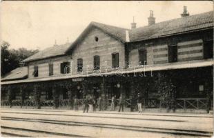 1914 Szávaszentdemeter, Mitrovice, Mitrovitz an der Save, Sremska Mitrovica; vasútállomás / railway station (EK)