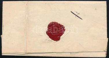 1852 3kr (hajtott / folded) levélen "ESSEGG" - Fünfkirchen