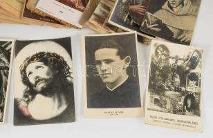 24 db vegyes vallási témájú nyomtatvány (szentkép, képeslap, imafüzet, stb.)