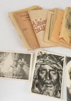 24 db vegyes vallási témájú nyomtatvány (szentkép, képeslap, imafüzet, stb.)