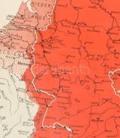 Kleine Sprachenkarte von Mitteleuropa Friedrich Lange ca 1920, Közép Európa nyelvtérképe, 1:4250000,...