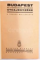 ca 1930 Budapest 1: 25 000-es térképének utcajegyzéke. M. kir. Honvéd térképészeti Intézet. 71p. Kiadói papírbortítóval.