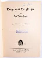Schätz, Jos. Jul.: Berge und Bergsteiger. aus Monoographien zur Erdkunde Verlag Velhagen &amp; Klasing, Bielefeld, Leipzig, 1929. Könyv a hegymászásról. Kiadói aranyozott vászonkötésben