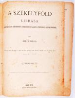 Orbán Balázs: A Székelyföld leírása. Történelmi, régészeti, természetrajzi s népismei szempontból. Negyedik kötet. Pest, 1870, Ráth Mór (Pesti könyvnyomda). 1t. 224, (2)p. Szövegközi és egészoldalas, fekete-fehér képekkel, Morelli Gusztáv (1848-1909) fametszeteivel illusztrálva. Korabeli sérült, fűzésnél elvált félvászon kötésben, lapok enyhén foxingosak, de jó állapotuak