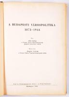 Kiss György: A budapesti várospolitika 1873-1944. Pongrácz Kálmán előszavával. Bp., 1954., Jogi és Államigazgatási Könyv- és Folyóiratkiadó, 391 p. Kiadói aranyozott egészvászon-kötés,. Megjelent 3100 példányban.