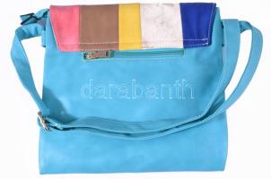 Bohém stílusú női táska, műbőr, újszerű, 29x30 cm