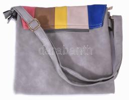 Bohém stílusú női táska, műbőr, újszerű, 29x30 cm