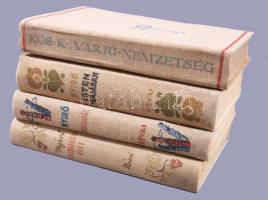 Nyírő József sorozat. 3 mű: Isten igájában, Halhatatlan élet, Kopjafák. Bp., é.n., Révai. Kiadói halina- és félvászon kötésben, + Kós Károly: Varju-nemzetség. Erdélyi Szépmíves Céh kiadás