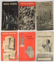 1948-1953 Magyar Technika műszaki és gazdaságtudományi folyóirat 6 db száma, változó állapotban
