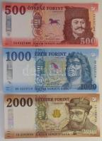 2016. 2000Ft "CB" + 2017. 1000Ft "DB" + 2018. 500Ft "EG" T:UNC,AU