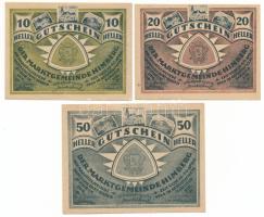 Ausztria / Himberg 1920. 10h + 20h + 50h T:XF-VF Austria / Himberg 1920. 10 Heller + 20 Heller + 50 Heller C:XF-VF Jaksc/Pick #JPR0374a-10, 20, 50