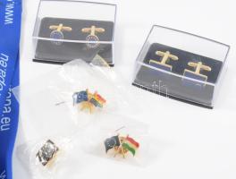 De Largiliére di Como olasz selyem nyakkendő, hozzá kiegészítőkkel