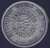 1984. Gyöngyös "Róbert Károly" piefort emlékérem T:2