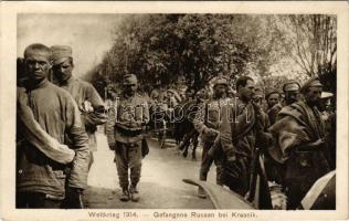 1914 Krasnik, Weltkrieg 1914. Gefangene Russen bei Krasnik / WWI K.u.K. military, Russian prisoners (EK)