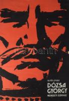 Gönczi Béla (1934-): Illyés Gyula: Dózsa György, Nemzeti Színház. Plakátterv. Vegyes technika, papír. Jelezve balra lent. Kartonra kasírozva. Sérült. 99,5x70 cm.