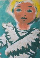 Gönczi Béla (1934-): Május 1. Plakátterv. Tempera, papír. Jelzés nélkül. Sérült. 97,5x70 cm