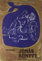 Gönczi Béla (1934-): Petrovics: Jónás könyve, oratórium. Plakátterv. Tempera, papír. Jelzett a hátoldalán. Kartonra kasírozva. Kissé sérült. 100x70 cm.