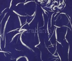 Gönczi Béla (1934-): Petrovics: Jónás könyve, oratórium. Plakátterv. Tempera, papír. Jelzett a hátol...