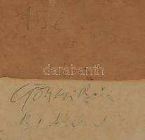 Gönczi Béla (1934-): Petrovics: Jónás könyve, oratórium. Plakátterv. Tempera, papír. Jelzett a hátol...