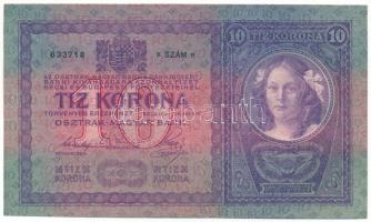 1904. 10K "2999 633718" felülbélyegzés nélkül T:XF Adamo K10