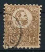1871 Kőnyomat 15kr (min 50.000) (alul vízszintes ránc / horisontal creases)