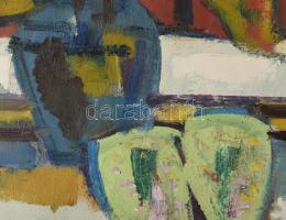 Doór Ferenc (1918-2015): Csendélet. Olaj, vászon, jelzett, hátoldalán Képcsarnok Vállalat címkéjével...