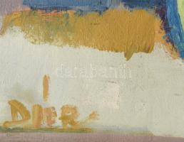 Doór Ferenc (1918-2015): Csendélet. Olaj, vászon, jelzett, hátoldalán Képcsarnok Vállalat címkéjével...