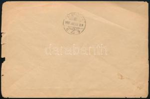 Debrecen 1920 Ajánlott cenzúrázott levél 40f + 50f + 80f bérmentesítéssel, Bodor vizsgálójellel