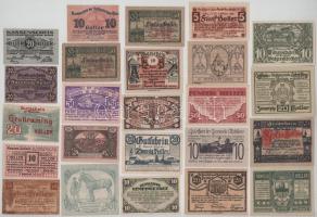 Vegyes 40db-os heller szükségpénz tétel 1920 k. 10h - 50h T:AU-F
Mixed 40pcs Heller notgeld lot ~19...
