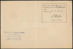 1928 Deutsches Ehrendenkmünze des Weltkriegs / Német Világháborús Emlékérem viseli oklevél, magyar s...