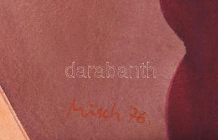 Misch Ádám (1935-1995): Estefelé, 1979. Akvarell, papír, jelezve jobbra lent. Paszpartuban. Hátoldal...