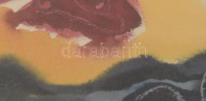 Tahi-Tóth Nándor (1912-1978): Egyensúly. Akvarell, kréta, papír, jelzés nélkül. 33x47 cm, üvegezett ...