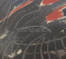 Tahi-Tóth Nándor (1912-1978): Egyensúly. Akvarell, kréta, papír, jelzés nélkül. 33x47 cm, üvegezett ...