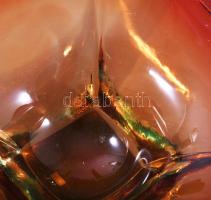 Murano Flavio Poli kínáló, jelzés nélkül, minimális kopással, 26x26 cm