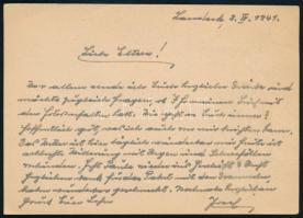 1941 Landeck, a német Vaskereszt Nagykeresztjét ábrázoló tábori posta levelezőlap, megírt és futott,...