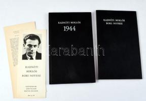 Radnóti Miklós: Bori notesz. I-II. köt. Radnóti Miklós utolsó versei. Bp., 1978, Szépirodalmi Könyvkiadó - Magyar Helikon. Hasonmás kiadás. Kiadói kartonált papírkötés / kiadói papírkötés, papírtokban.