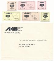 1988. 05.01. MHB Rt. "batka", "peták", "forona" jegyek (6db) + MHB boríték T:UNCAU