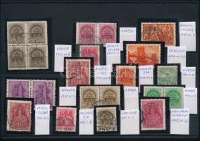 1940-1945 Elcsatolt (partiumi) települések bélyegzései stecklapon