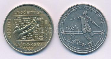 1982. 100Ft Cu-Ni "Labdarúgó világbajnokság 1982" + 1988. 100Ft Cu-Ni-Zn "Labdarúgó E...