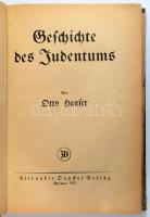 Otto Hauser: Geschichte des Judentums. Weimar, 1921, Alexander Duncker, VII+1+535+1 p. Német nyelven. Kiadói félvászon-kötés, kopott, foltos borítóval, az alsó sarkain kis sérülésekkel.