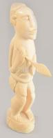Afrikai csont szobor, m: 14 cm
