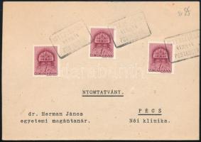 1941 Nyomtatvány "ISTENVELÜNK" postaügynökségi bélyegzéssel