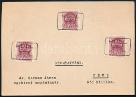 1942 Nyomtatvány "HULL" postaügynökségi bélyegzéssel