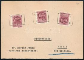 1941 Nyomtatvány "BAJTA" postaügynökségi bélyegzéssel