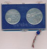 1974. 50Ft Ag + 100Ft Ag "Magyar Nemzeti Bank" pár eredeti, plombált, MNB plasztiktokban T...