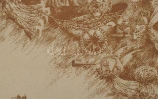 Molnár Gabriella (1940-): Hajnali részegség. Rézkarc, papír. Jelzett, számozott (14/100). 34,5×19,5 ...