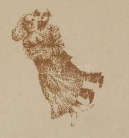 Molnár Gabriella (1940-): Hajnali részegség. Rézkarc, papír. Jelzett, számozott (14/100). 34,5×19,5 ...