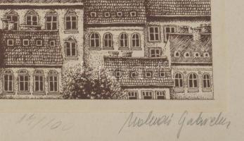 Molnár Gabriella (1940-): Hajnali részegség. Rézkarc, papír. Jelzett, számozott (14/100). 34,5×19,5 ...