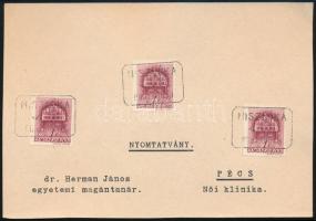 1942 Nyomtatvány "MISZLÓKA" postaügynökségi bélyegzéssel